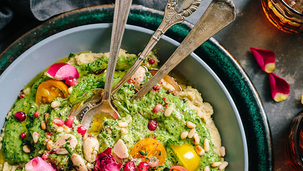 Simple colourful salad in a bowl